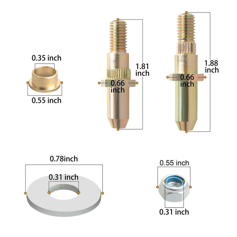 NDRUSH Door Hinge Pin Bushing Lock Nuts Repair Kits Compatible with Chevy Silverado Suburban GMC Sierra - Image 2